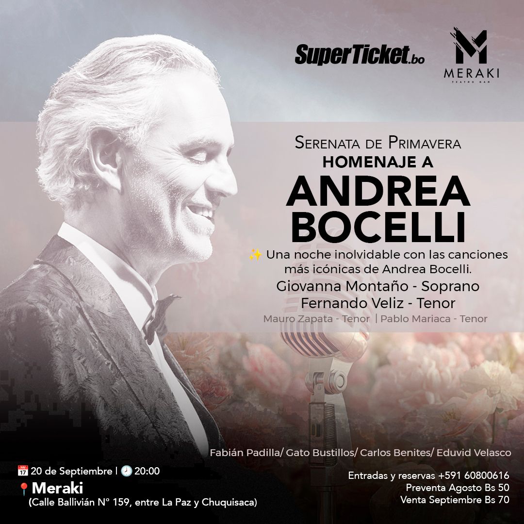 Serenata de Primavera. Homenaje a Andrea Bocelli