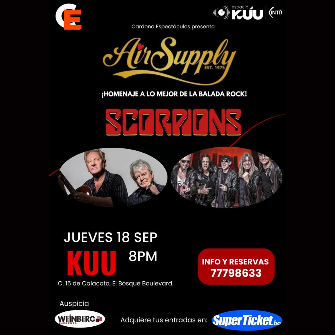 Air Supply y Scorpions - Homenaje a lo mejor de la balada rock