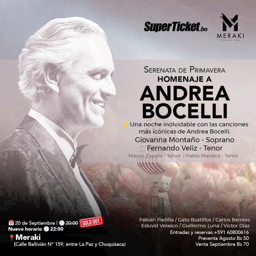 Serenata de Primavera. Homenaje a Andrea Bocelli